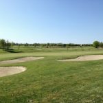 Golfplatz GC Grado mit 3 Bunker im Vordergrund