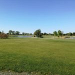 Golfplatz GC Grado mit Teich im Hintergrund