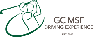 grünes Golfersymbol mit grauem Text darunter auf transparentem Hintergrund